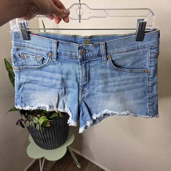 7 For All Mankind Pants - 3 / $30 7 For All Mankind Cutoff Denim Shorts Size‎ 27 Blue Frayed Hem